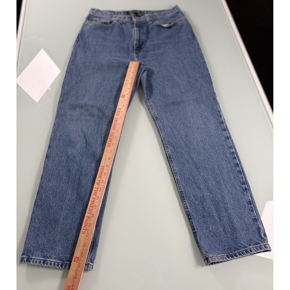 Lauren  Ralph Lauren Women's 12 100% Cotton  Straight Fit Blue Jeans MomCore - Picture 10 of 13